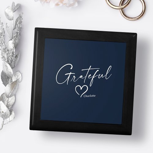 Grateful Heart  Your Name Jewelry Gift Box