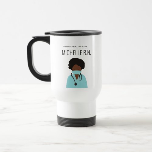 Grateful Hearts Custom Nurse Illustration Travel  Travel Mug