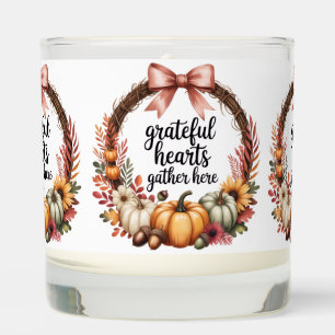 Grateful hearts gather here pumpkin Thanksgiving Scented Candle