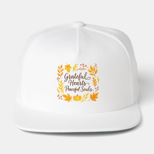 'Grateful Hearts, Peaceful Souls' Hat (Front)