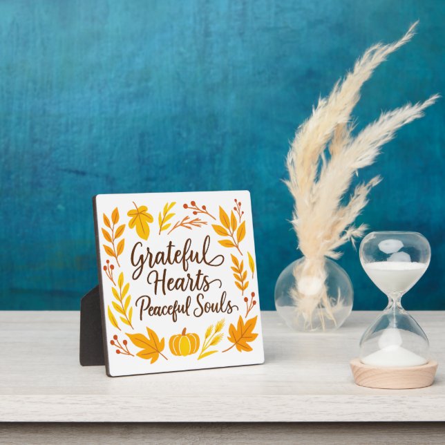 'Grateful Hearts, Peaceful Souls'  Plaque (Insitu)