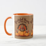 Grateful Hearts Thanksgiving Turkey Mug