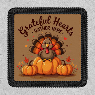 Grateful Hearts Thanksgiving Turkey Patch