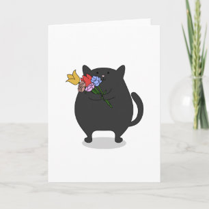 Grateful Kitty Letterpress Thank You Card