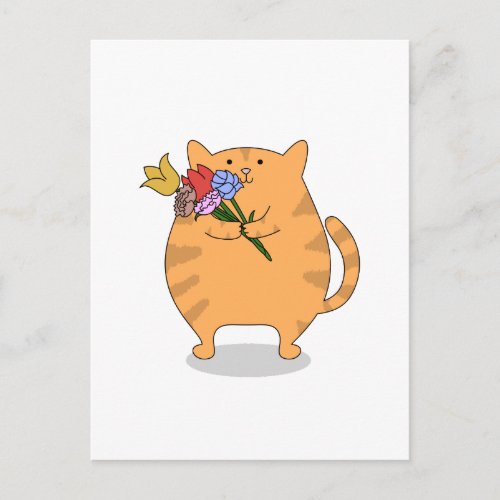 Grateful Kitty Postcard