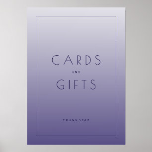 Grateful Lavender Minimalist Thank You Card Holder