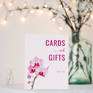 Grateful Magenta Watercolor Orchids Foam Board