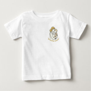 Grateful Mama Minimalist Line Art Mother and Baby T-Shirt