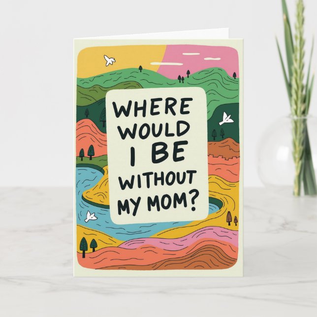 Grateful Mom Landscape Art Card (Front)