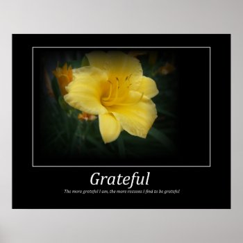 Grateful Motivation Poster by RenderlyYours at Zazzle