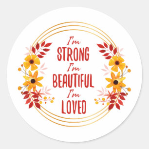 Grateful Motivation words for success Classic Round Sticker