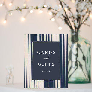 Grateful Navy Blue Modern Thank You Sign