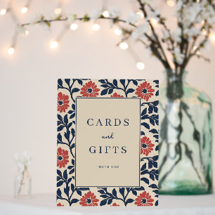 Grateful Navy Floral Vintage Foam Board