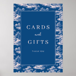 Grateful Navy Vintage Pastoral Border Holder