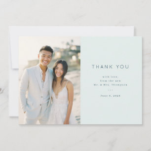 Grateful Pastel Minimalist Photo Thank You Card