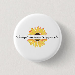 Grateful people are happy people Personalize Button