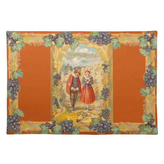 Grateful Pilgrims Thanksgiving Placemat (Front)