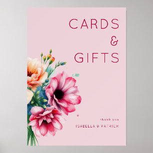 Grateful Pink Floral Digital Painting Holder
