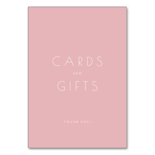Grateful Pink Minimalist Thank You Card