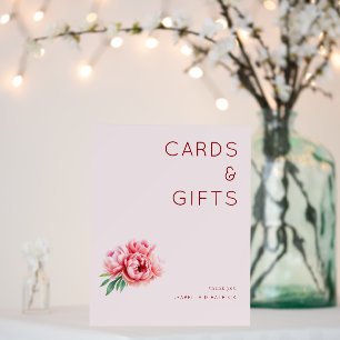 Grateful Pink Watercolor Peonies Foam Board