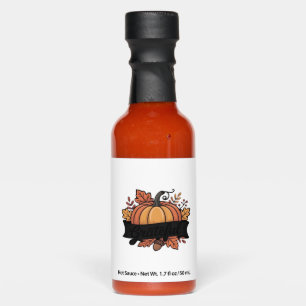 Grateful Pumpkin Autumn Leaves Design Classic T-Sh Hot Sauces