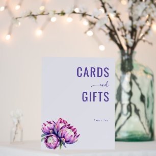 Grateful Purple Floral Minimalist Foam Board