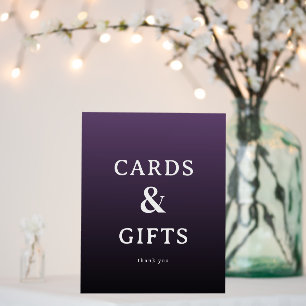 Grateful Purple Gradient Modern Thank You Card Foam Board