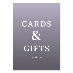 Grateful Purple Minimalist Thank You Card
