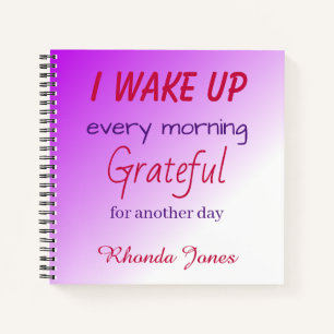 Grateful Purple Ombre Notebook