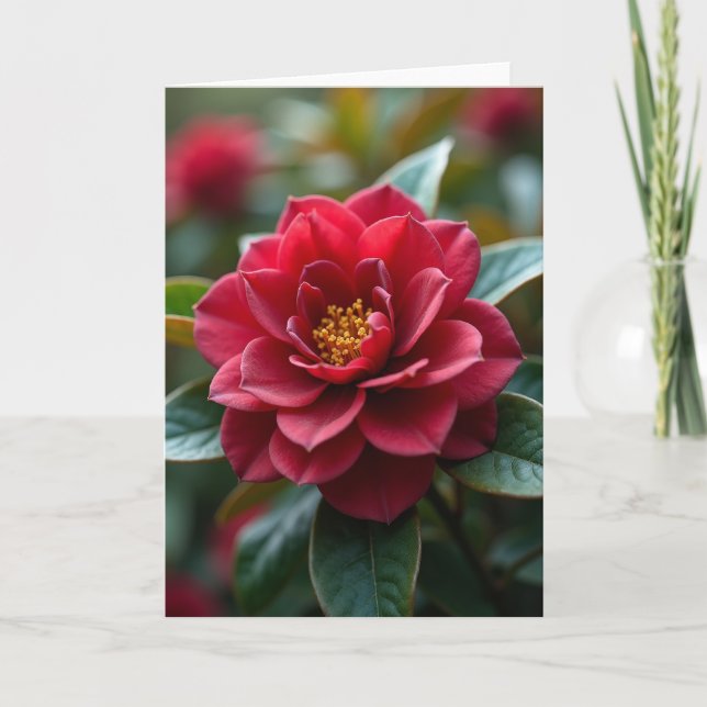 Grateful Red Bloom Card (Front)