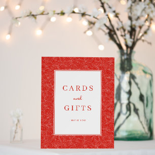 Grateful Red Floral Thank You Card Foam Board