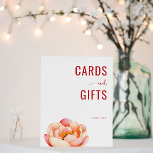 Grateful Red Watercolor Thank You Card Foam Board