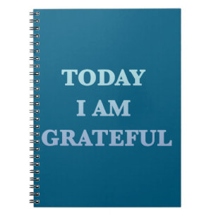Grateful Retro Sunset Gradient Typography Notebook