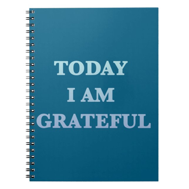 Grateful Retro Sunset Gradient Typography Notebook (Front)