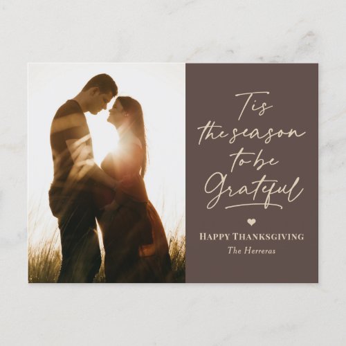 Grateful Season Thanksgiving Photo Card Postcard