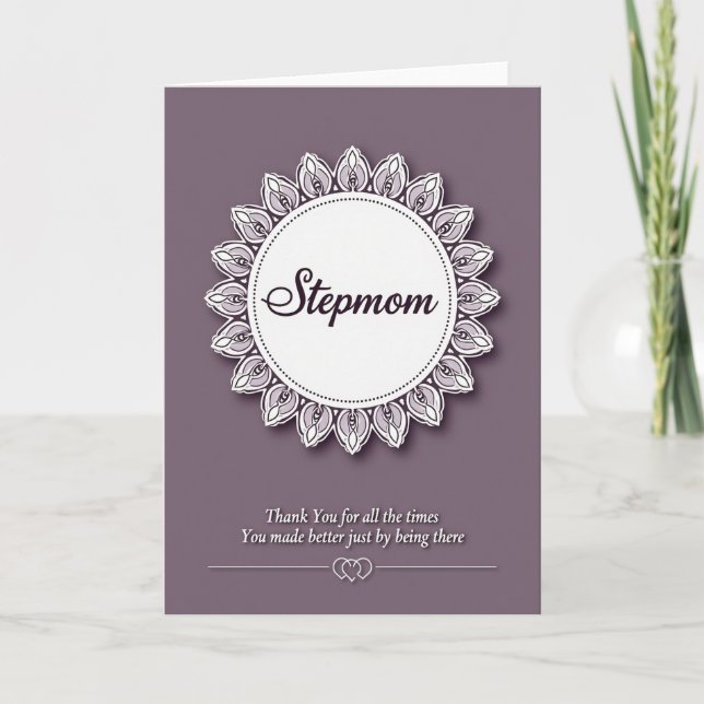 Grateful Stepmom Floral Card (Front)