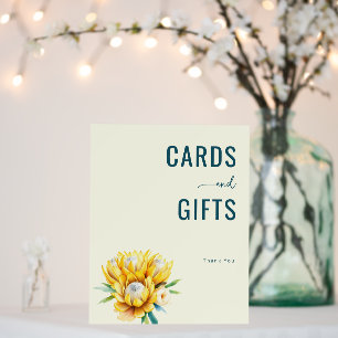 Grateful Teal Watercolor Floral Foam Board