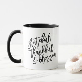 Grateful, Thankful, and Blessed Mug