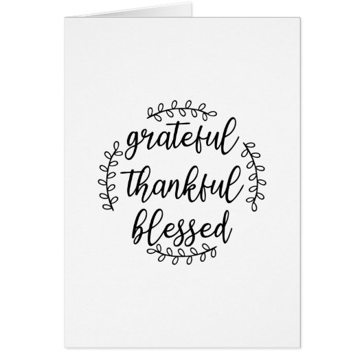 Grateful Thankful Blessed Cards (Front)