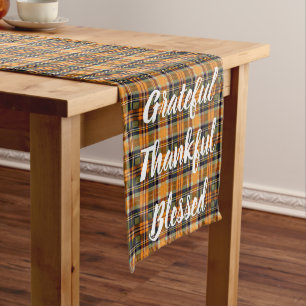 Grateful, thankful, blessed long table runner