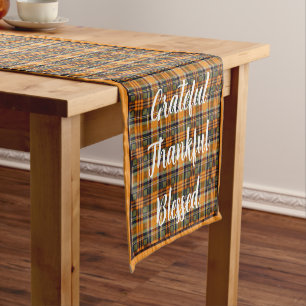 Grateful, thankful, blessed long table runner