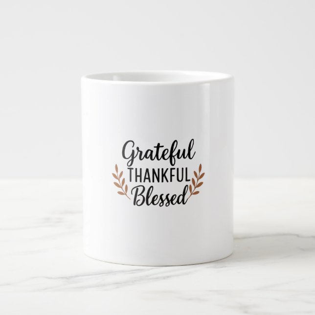 Grateful, Thankful, Blessed Mug (Front)