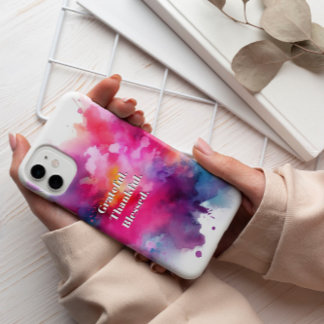 Grateful. Thankful. Blessed. Splashes iPhone case