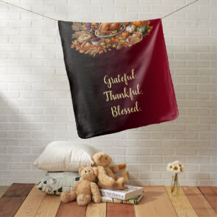 Grateful Thankful Blessed Steampunk Blanket