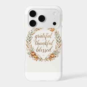 Grateful Thankful Blessed Thanksgiving Wreath Tee iPhone 17 Pro Case