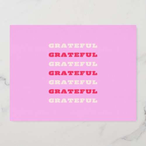 Grateful Thankful Gratitude Quote Pink Holiday