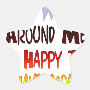 Grateful to Have You In My World with gratitude Star Sticker