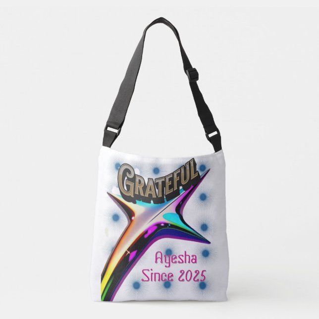 Grateful Tote Bag – Positive Mindset Carryall | (Front)