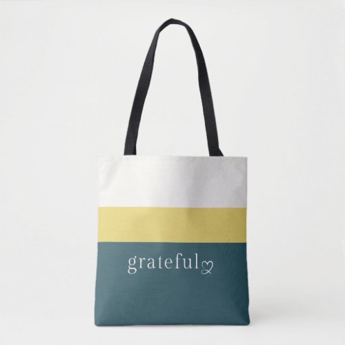 Grateful Tote Bag | Premium Summer Stripe Design