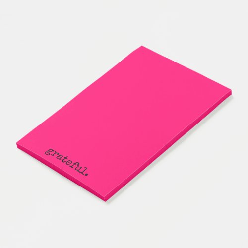 grateful typography hot pink post_it notes